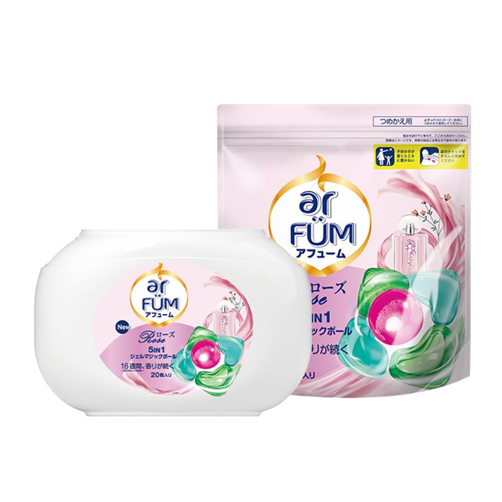 おまけ付き　柔軟剤入り洗剤　arfum ローズ　60粒 ×５袋　300粒 Amazon.co.jp: 【韓国1.2億個販売突破】洗濯洗剤 アフューム