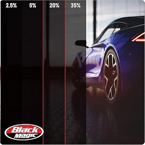 Black Magic Select 20% VLT Tinted Window Film, Scratch-Resistant Tint for Car Windows — Black