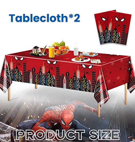 83Pcs Spider Birthday Party Supplies, Spider Birthday Decorations For Kids Includes Tableware And Decor With Table Cover, Plates Banner, Napkins, Serves 40 #TOP3