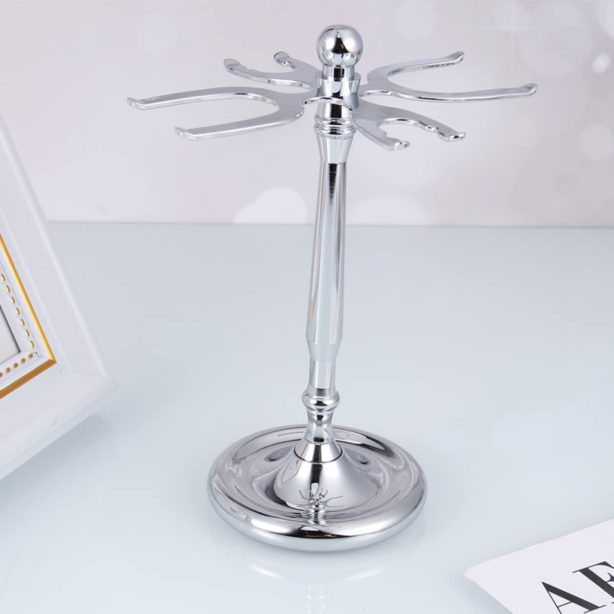 Healeved 2 Pz Porta Spazzole Per Barba Porta Pennelli Per Rasoio Rasoi Da Barba Da Uomo Organizer Per Pennelli Da Rasoio Supporto Per Rasoio Di Sicurezza Acciaio Inossidabile Silver
