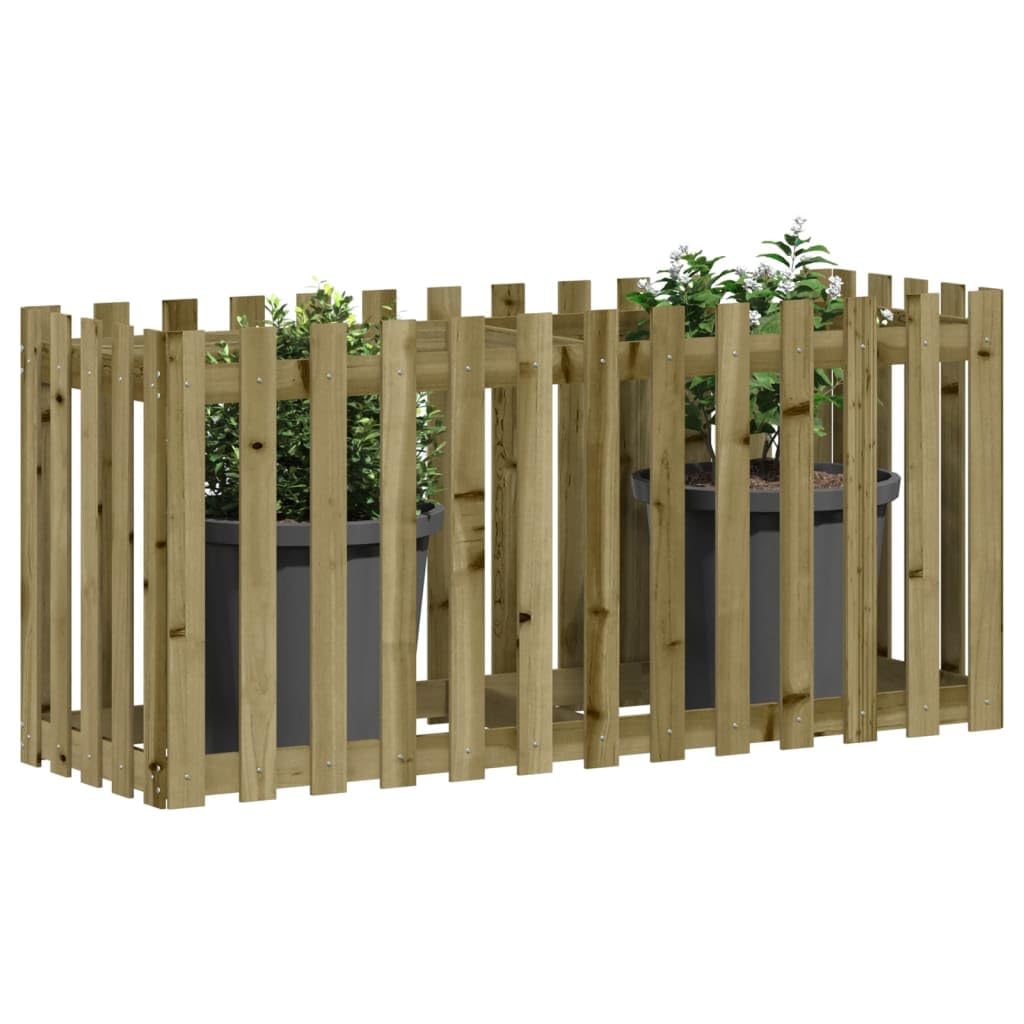 Hochbeet Lattenzaun Holz 150x50x70cm Pflanzenbeet Garten