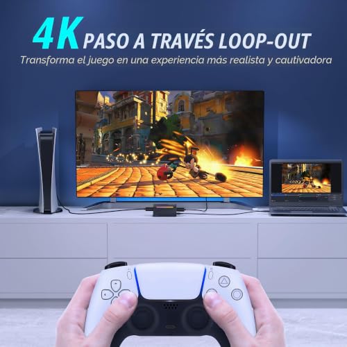 Tarjeta de captura HDMI a USB Fifine AmpliGame para transmitir directos de Switch en Mac 3