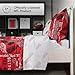 FOCO Detroit Red Wings NHL Team Color Bed in a Bag Comforter Bedding 5 Piece Set - Full