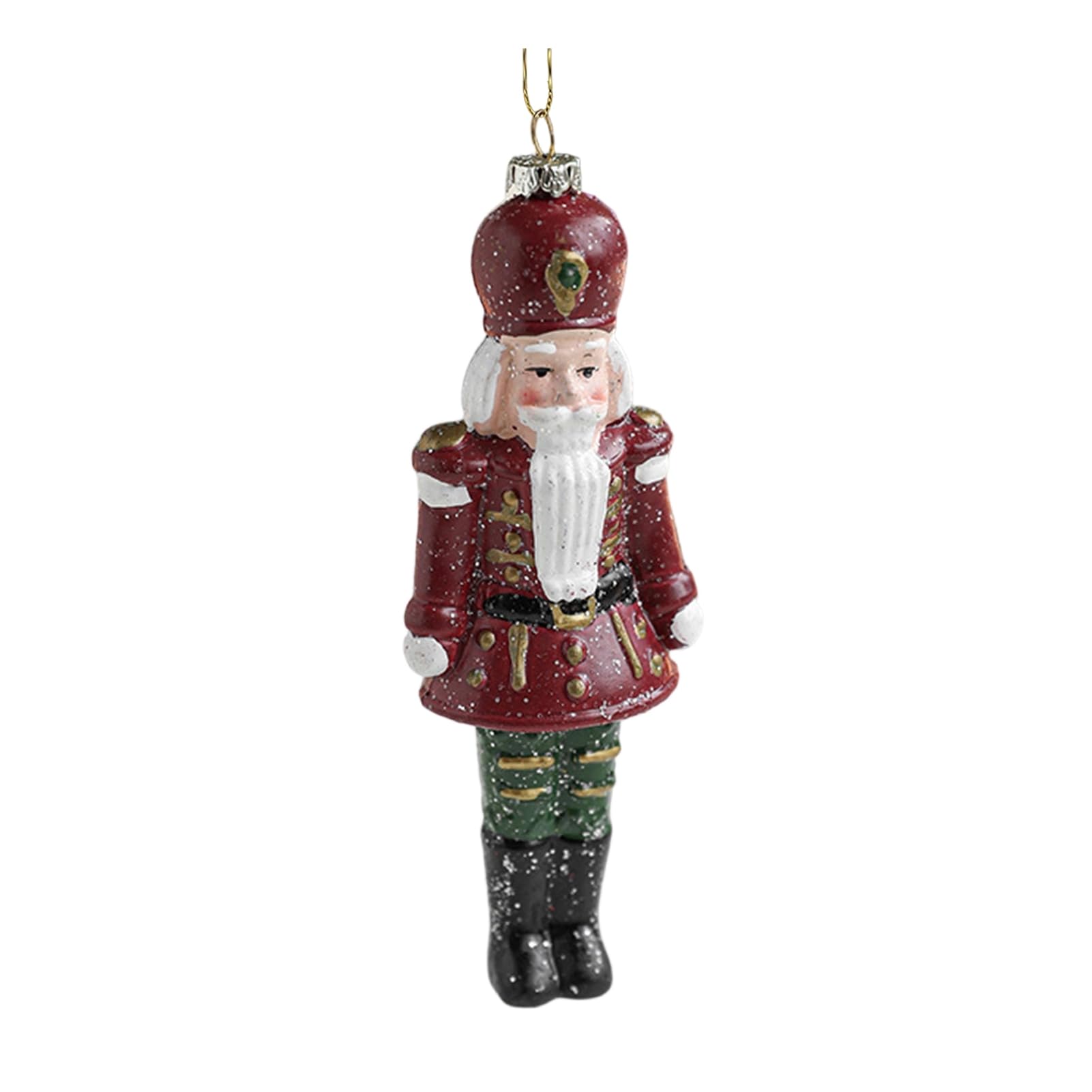 Glifora Nutcracker Puppet Pendant - Christmas Decoration Soldier Wooden Hanging Ornaments, Xmas Tree Figure Toy, Fireplace and Entrance Decor