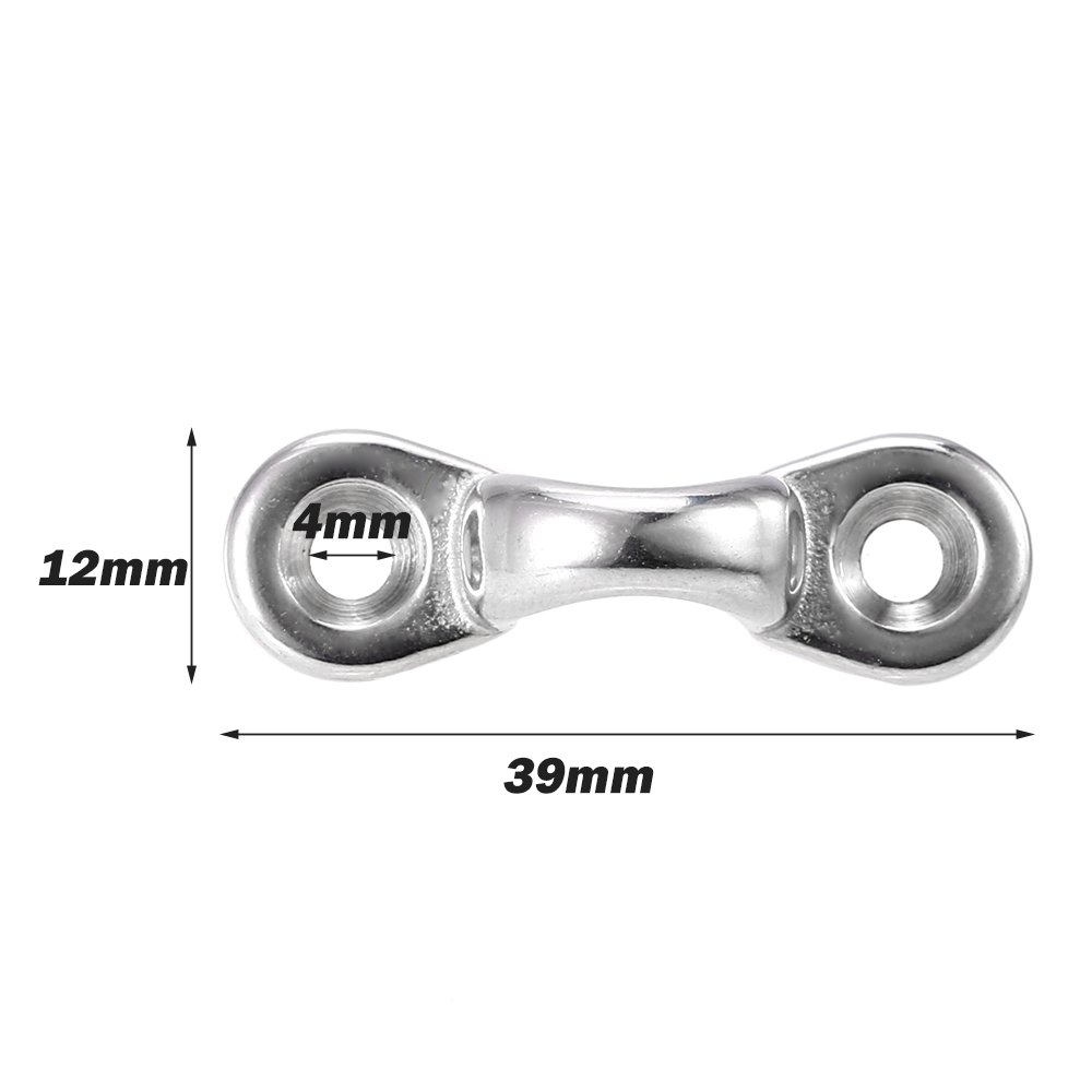 SIUKE pad Eyes 6Pcs Kayak Pad Eyes Stainless Steel Tie Down Deck Loops Shock Cord Fastening Gear Replacement Kit, Small