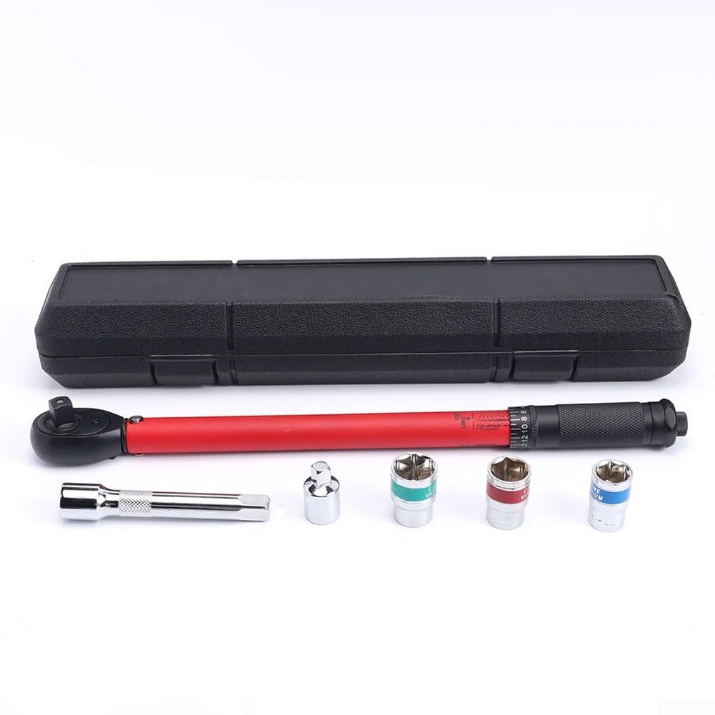 EasyByMall Lot de 6 clés dynamométriques à 72 dents réglables 20-230 nm pour entretien mécanique pour vélo, moto, voiture