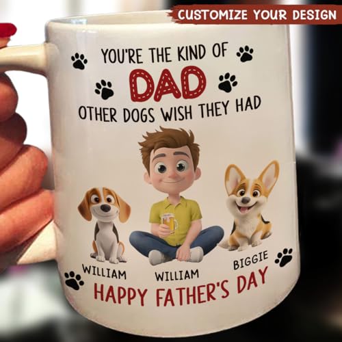 Taza de cerámica personalizada Kind Of Dad 11 oz miniatura 4