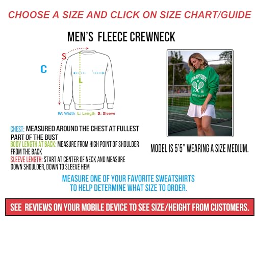 Hamptons Tennis Club Sweatshirt – Vintage Preppy Crewneck Pullover, Unisex Relaxed Fit Tennis Apparel for Women & Men4