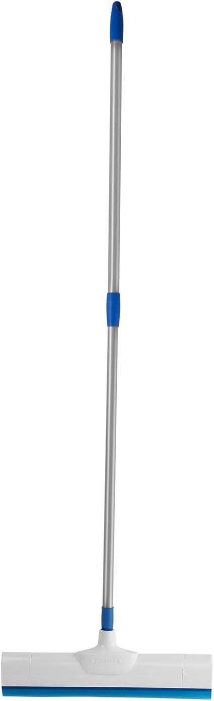 Cello Kleeno Standee Telescopic Floor Wiper | Durable, Ergonomic, and Efficient Cleaning Solution for Sparkling Floors | Moulded Rubber Lip | White and Blue