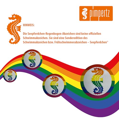 Schwimmabzeichen Seepferdchen zum Aufbügeln für Frühschwimmer