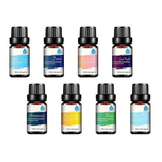 Pursonic Blends of 100% Pure Essential Aromatherapy Oils Gift Set-8 Pack , 10ML