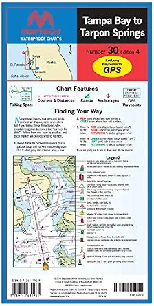 Tampa Bay to Tarpon Springs Waterproof Chart #30, 4th Edition