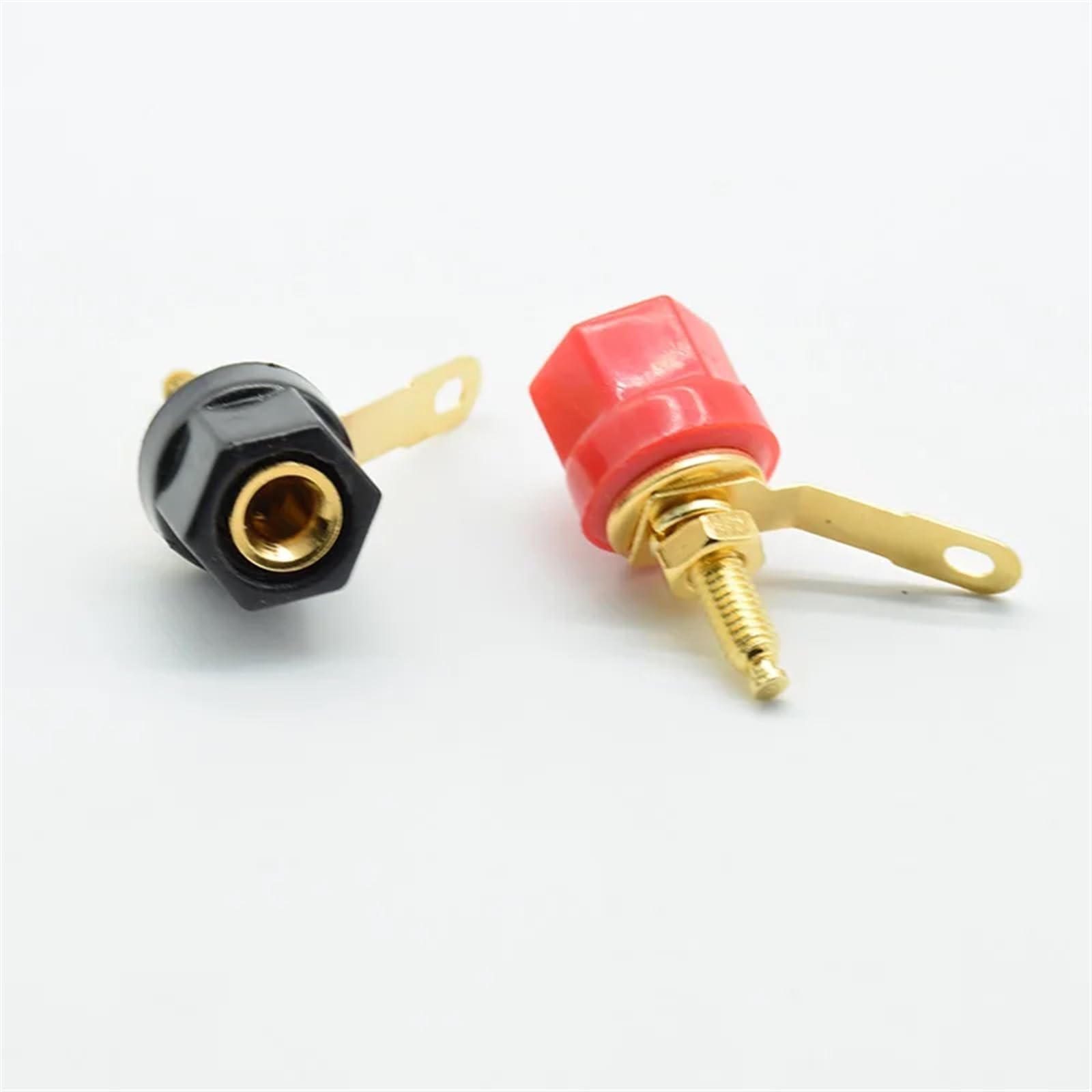 2 pz/lotto 4 millimetri presa a banana nichelato Binding Post dado Banana Jack connettore rosso nero