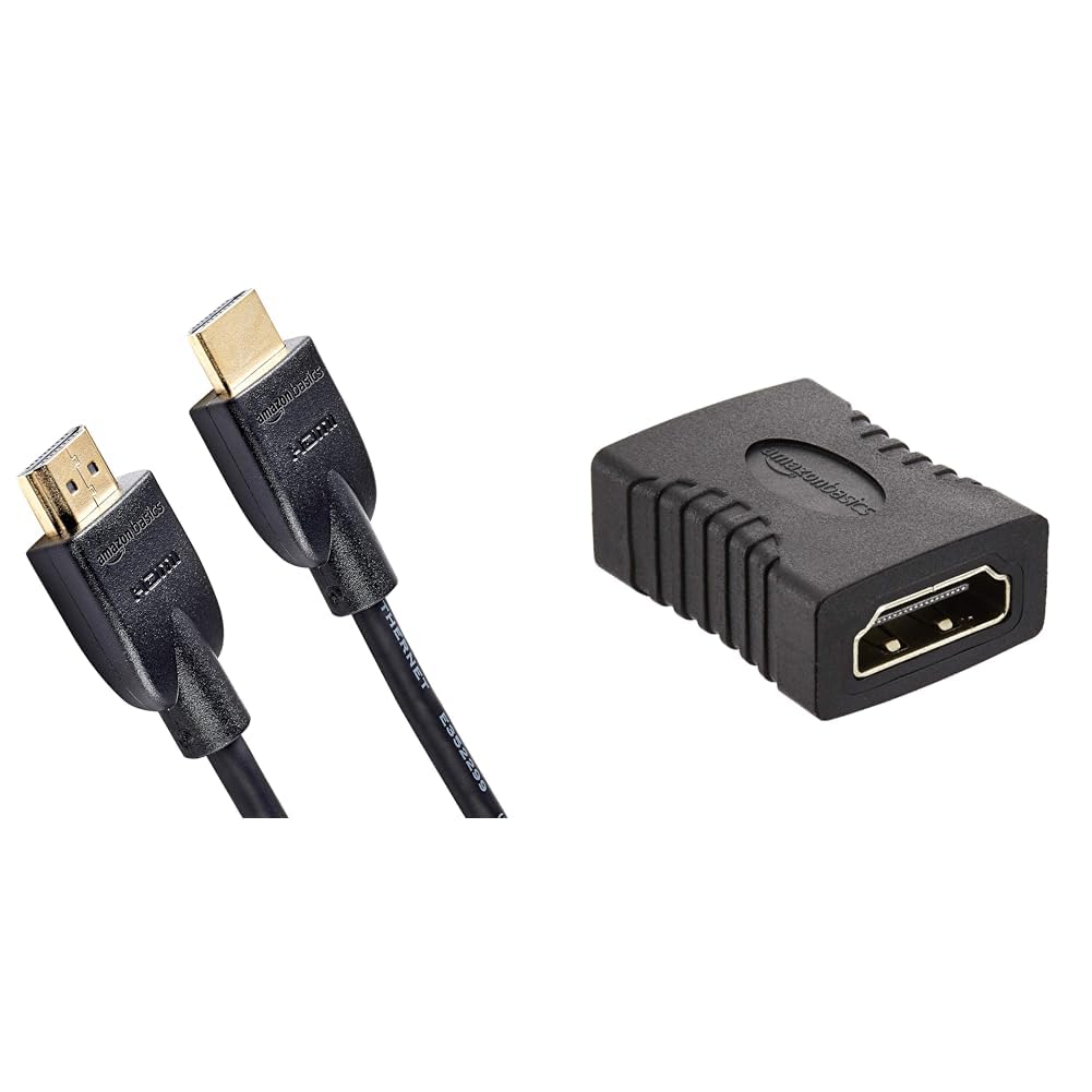 AmazonBasics High-Speed HDMI Cable,6 Feet-Supports Ethernet,3D,4K video,Black