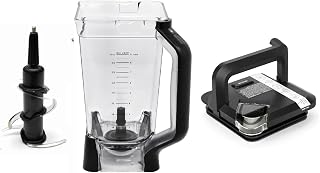 Replacement parts Compatible with Ninja Blenders NJ600 NJ602 BL610 BL700 (Pitcher + Lid + Blade)
