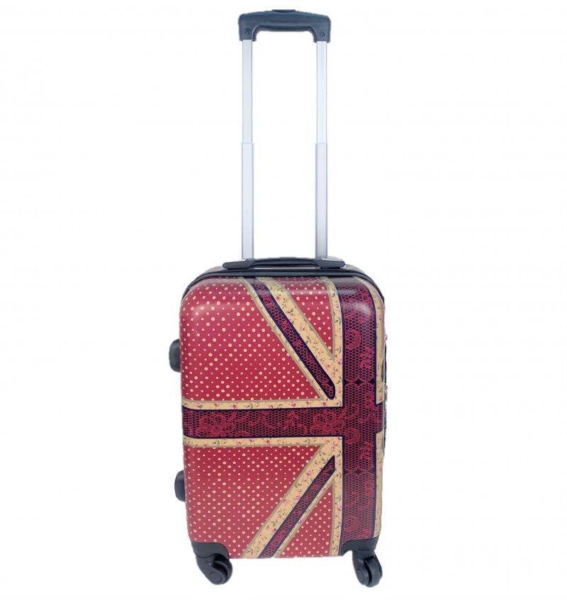 DESS Maleta De Cabina Equipaje De Mano con Neceser 4 Ruedas 360º Bandera Inglaterra