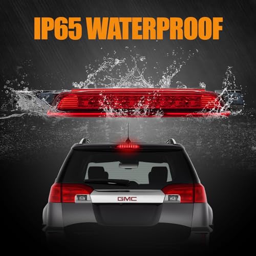 Image of Third 3rd Brake Light LED for 2010-2017 Chevy Equinox, High Mount Rear Brake Lights Assembly for 10-17 GMC Terrain, Waterproof Center Cab Lamp Stop Light (Red)