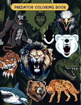 Paperback Predators: Adult coloring book about wild animals for fun and relaxation. Book