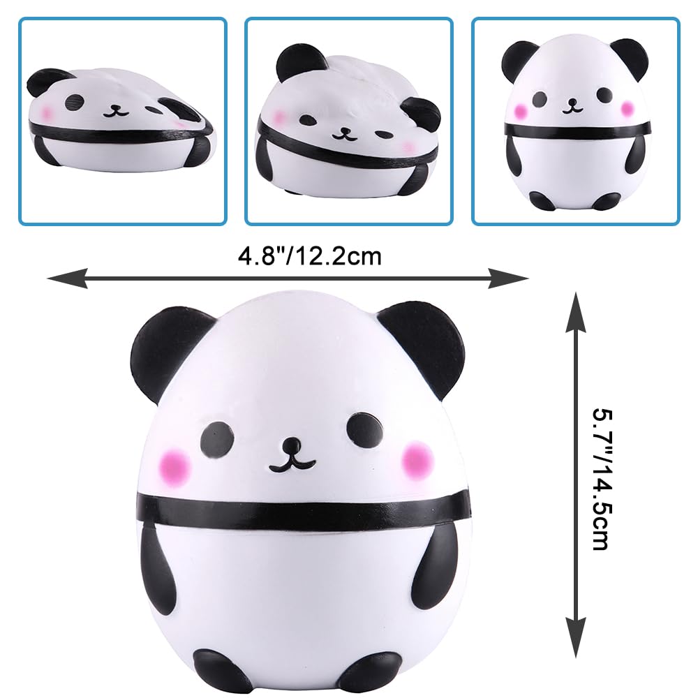 Anboor Jouet à Presser De 14 Cm - Œuf De Panda Crémeux - Crème Glacée - Reprend Lentement Sa Forme - Jouet Anti-stress Parfumé Kawaii - 1 Pièce