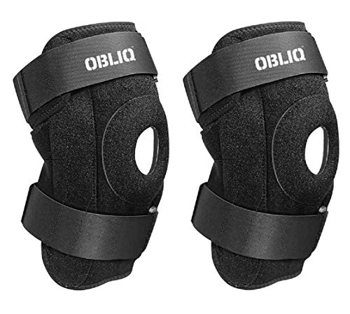 Image of OBLIQ Hinged Knee Braces for Men /Women with Lateral Support Dual Stabilizers - Fits Upto 20 Inches