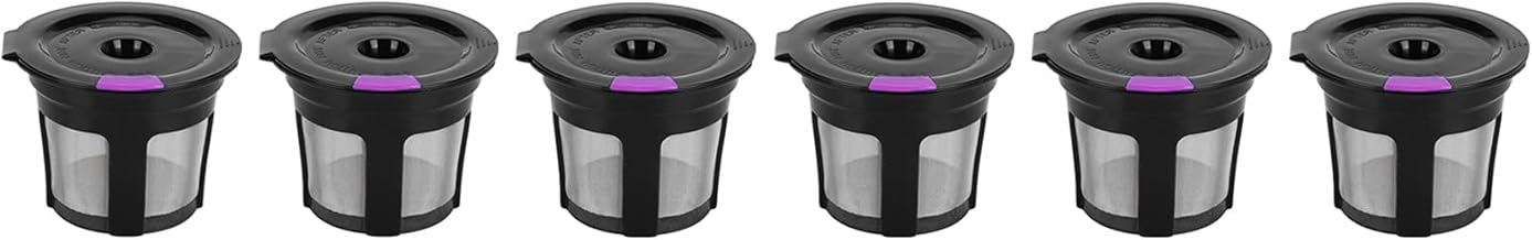 Refillable Coffee Capsule Filter Cup Kit Stainless Steel Reusable Capsules Pods with Reusbale Lids Compatible Accessories for KEURIG Coffee Machine(2#)