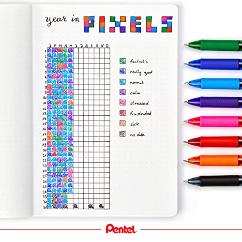 Bolígrafo retráctil Pentel EnerGel X negro docena miniatura 4