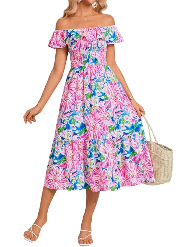 Festliche Kleider für Damen Elegant Quadratischer Kragen A Linie Midi...