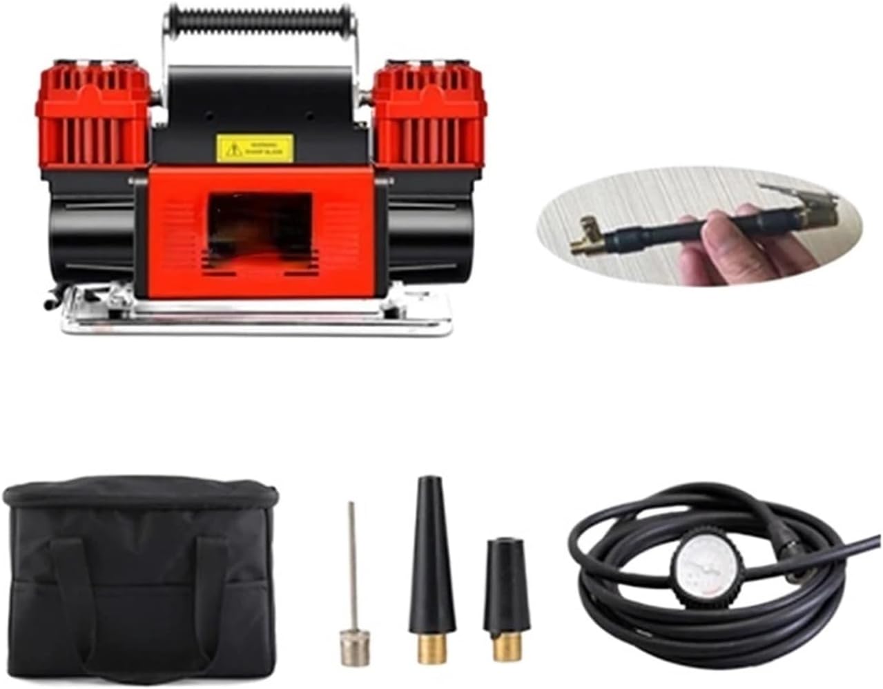 Silent Oil Free Air Compressor Car Domestic Air Compressor Multifunctional Auto Desert Off Road Motorcycle Air Pump(120cylinder standard)