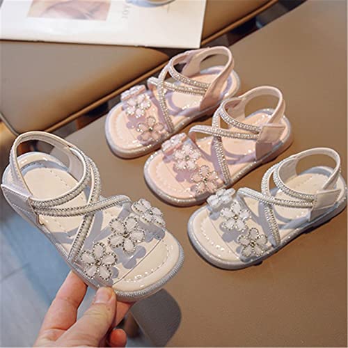 Big Kids Girl Sandals Summer Crystal Flower Design Princess Shoes Daily With Princess Dress Wear Dance Shoes for2
