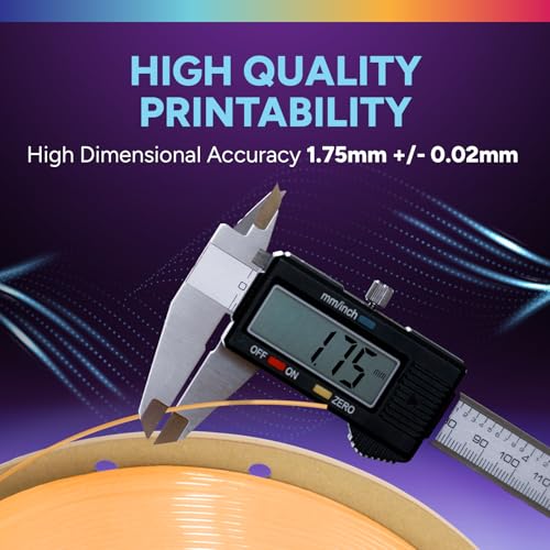 Image of OVERTURE TPU High Speed Filament 1.75mm Flexible Roll, 95A Soft 3D Printer Filament, 1kg Spool (2.2 lbs), Fit Most FDM Printer (HS TPU Luminous Orange)