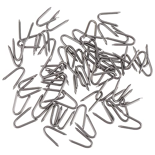 Mipcase Outil De Fixation De Gazon - 70 Clous De Jardin en Fer en Forme De U Clous De Clôture Parfaits pour Le Grillage À Poules