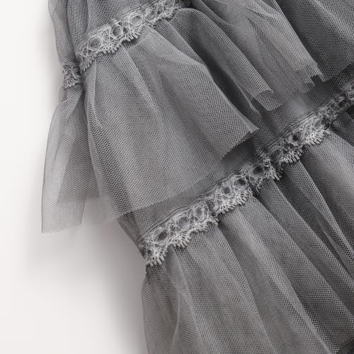 Women's Fairy Elastic Waist Pleated Tulle Midi A-Line Skirt4