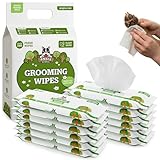Pogi's Grooming Wipes - 240-Count Travel Pack - Deodorizing Wipes for Dogs & Cats - Earth-Friendly, Conditioning, Green Tea Leaf Scented