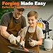 MMasters Mini 1 Burner Propane Forge 2600°F Gas Forge for Blacksmithing Tools, Knife Making Kit, and Bladesmithing – Portable Metal Set with Beginners Welding Package