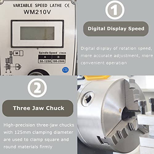 INTSUPERMAI 8x16 Mini Metal Lathe