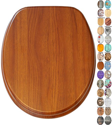 Sanilo Sedile WC, grande scelta di belli copriwater da legno robusto e di alta qualità (Mogano)