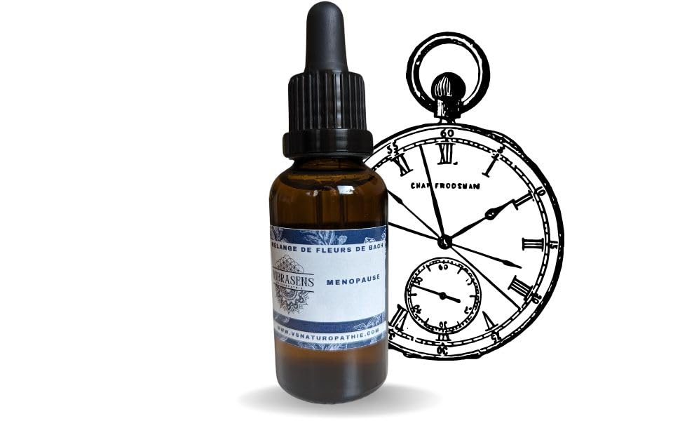 Elixir de Bach Ménopause - Mélange de fleur de Bach - 30 ml - Diminue les symptômes de la...