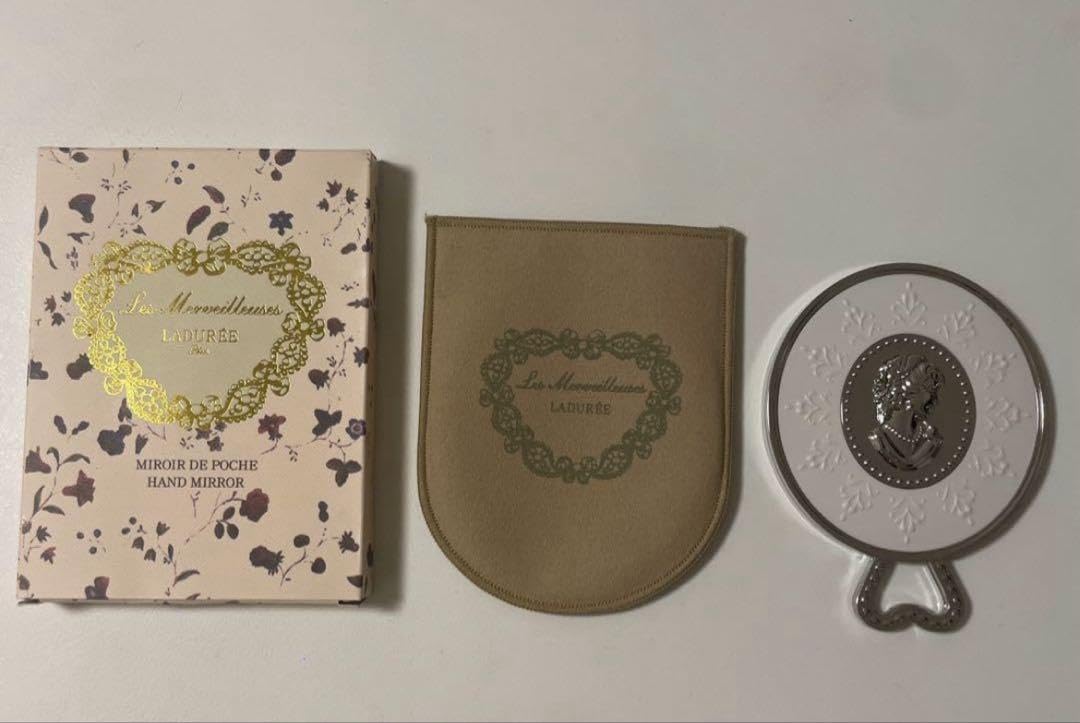 Amazon.co.jp: 箱・袋付き Ladurée ハンドミラー ラデュレ 手鏡