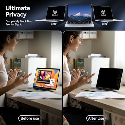 Filtro de privacidad para MacBook Pro con un acabado elegante y acople extraíble de precisión 2