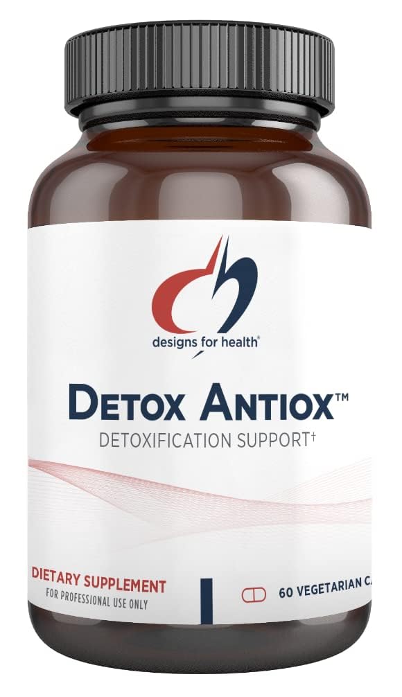 Designs for Health Detox Antiox - Liver + Detoxification Support Antioxidant Supplement with Turmeric Extract (Curcumin), Green Tea, Grape Seed, Vitamins + Minerals - Immune Support (60 Capsules)