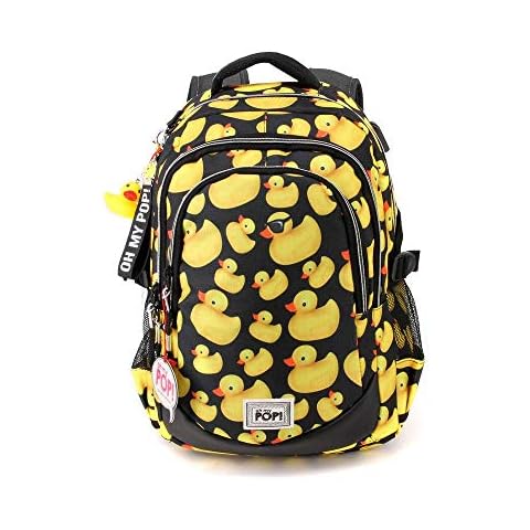 Oh My Pop! Quak-Running HS Mochila Casual con Puerto USB Cover