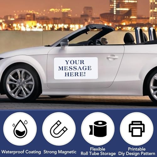 DIYMAG 2Pcs 17x12 Inch Blank Car Magnets, Flexible Magnetic Bumper Sticker Set for Advertising, Preventing Car Scratches and Dents - Thumbnail 4