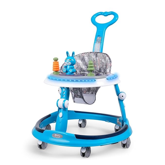 Image of Baby Walker for 6 to 24 Months | 7 Level Height Adjustment Walker with Switchable Food & Musical Toy Tray /Advanced Baby Activity Walker