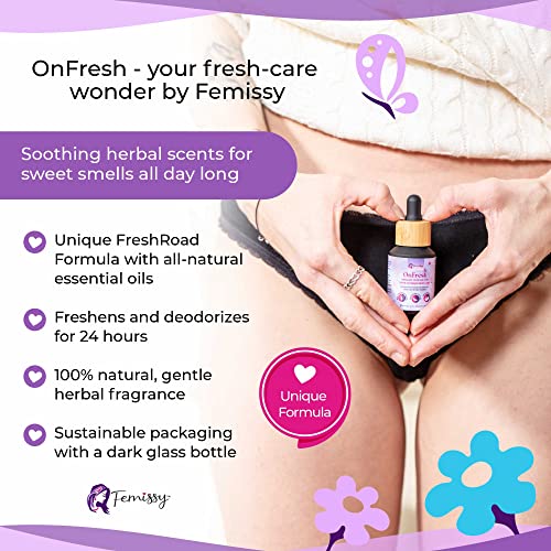 Image of Natural Feminine Yoni Oil for Women PH Balance & Wetness; Herbal Vaginal Moisturizer for Dryness & Sensitive Skin; Soothing Intimate Vulva Essential Oils; Vaginal Oil Drops Against Odor (1 fl oz)