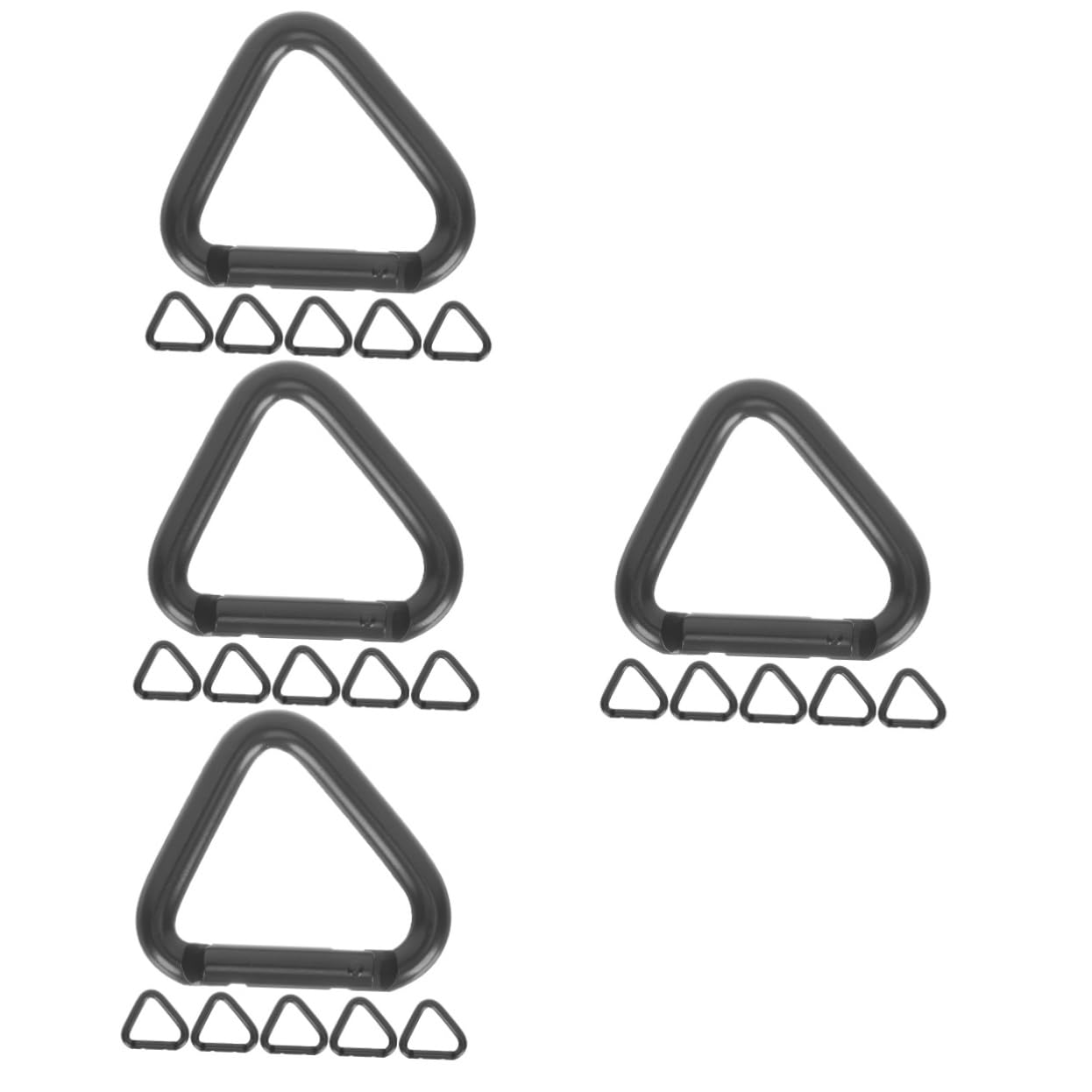 YARNOW 30 Pièces Triangle Mousqueton Triangle Boucle Escalade Boucle Mousqueton Clip Grand Mousqueton Robuste Grand Mousqueton Clip Mousquetons Robuste Mousqueton Crochet Boucles Grand
