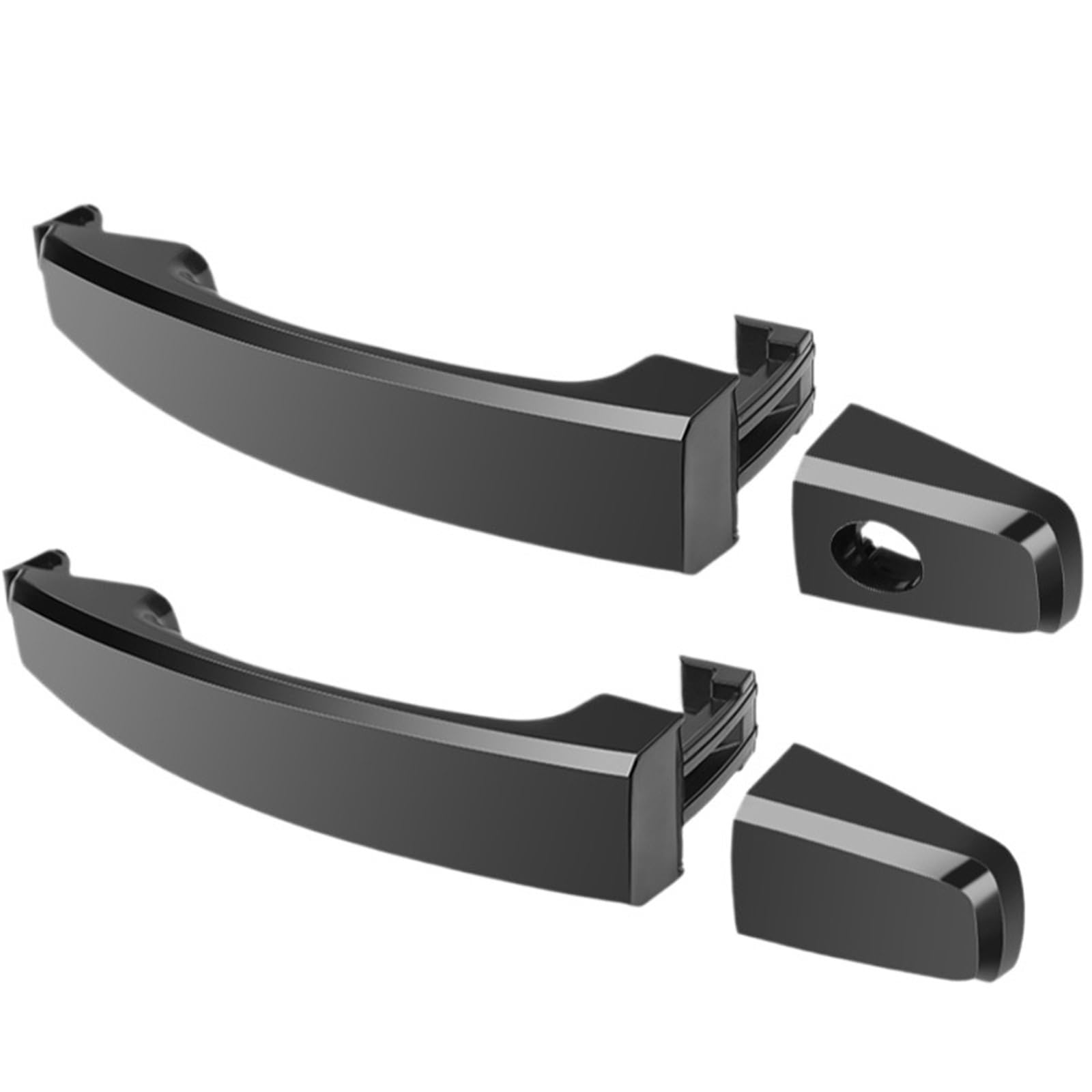 Tingyus Black Front Lh Rh Car Outer Door Handle For Saturn For Vue 2008 2009 2010 Lhd Front Rear Door Handle Left Right(Black Front Lh Rh)