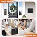 KYODOLED Suggestion Box with Lock and Slot, Wall Mounted Small Mailbox for Office, Key Drop Box with 50 Free Suggestion Cards, Safe Lock Box, Ballot Box, Donation Box, 3W x 10H x 12L Inch, Black