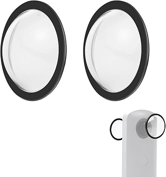 Lens Guard for Ricoh Theta SC2/S/V, PC Protective Cover with Adhesives & Storage Case, Anti-Scratch Dustproof Waterproof Lens Protector