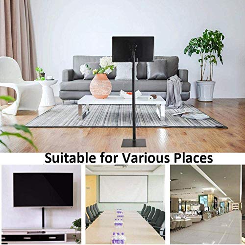 Soporte universal giratorio de mesa para TV de acero inoxidable miniatura 4
