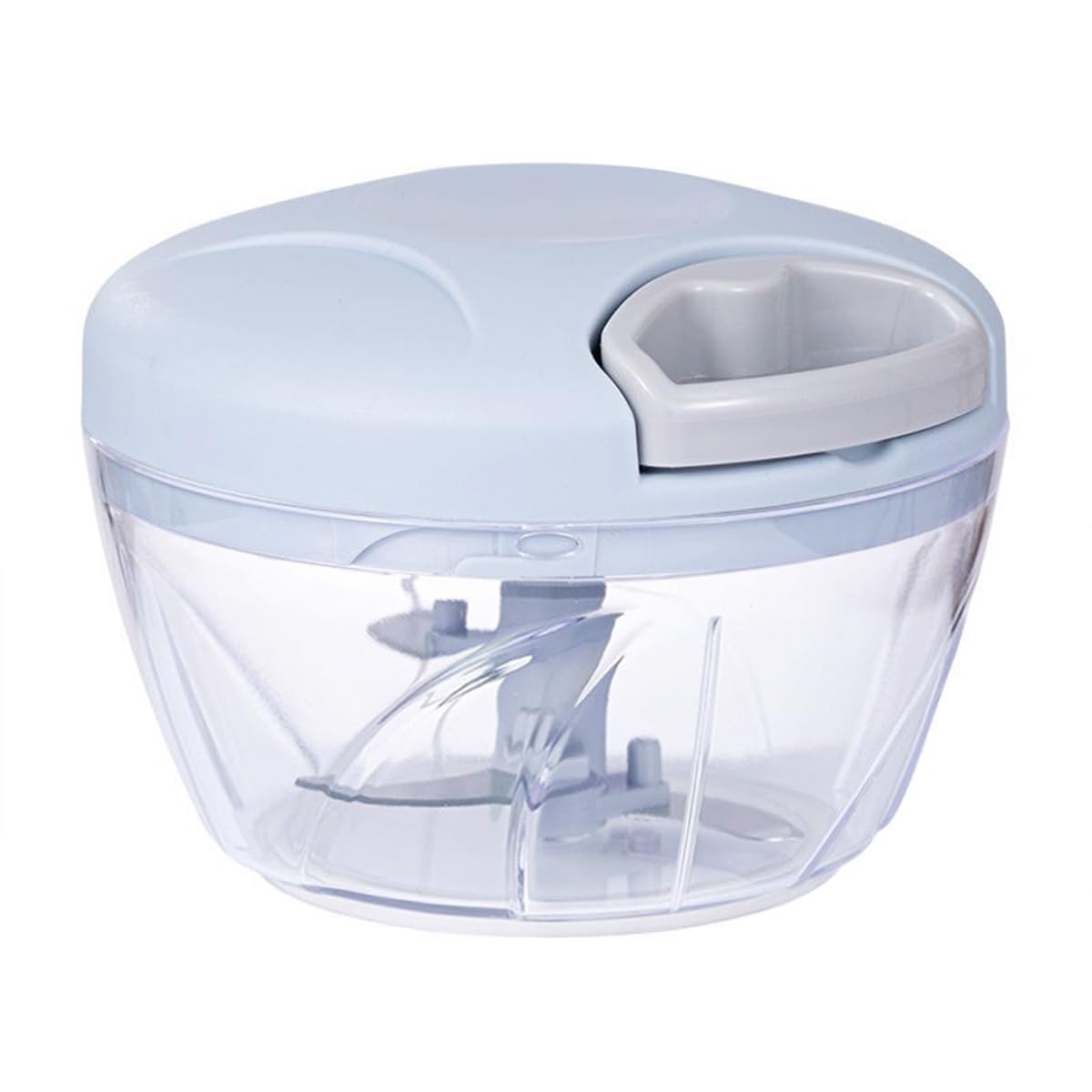 Vegetable Chopper, Mini Portable Onion Chopper, Multi-Function Garlic Crusher, Manual Chopper with Quick Manual Crusher Rope for Vegetables, Fruits and Garlic, 500 ml